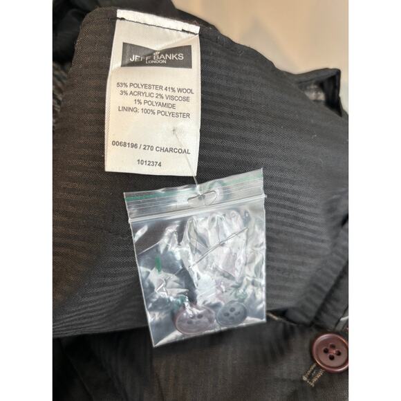 Jeff Banks London Wool Blend Houndstooth Check Pants Size 34 Old Money Womens - Picture 8 of 11